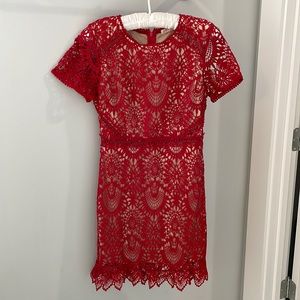 Hello molly red lace dress